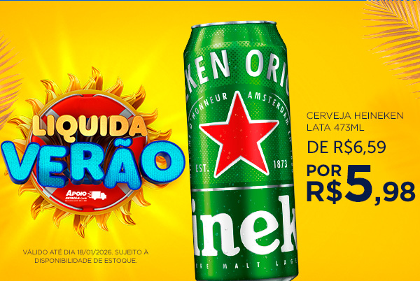 Cerveja Heineken Lata 473ml 18/01